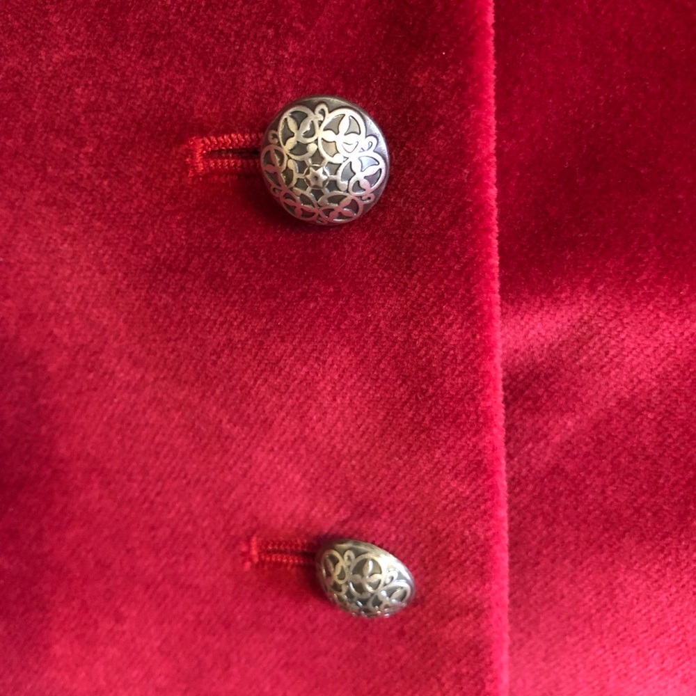 Talbots Rich Maroon Velvet Blazer - Picture 5 of 10